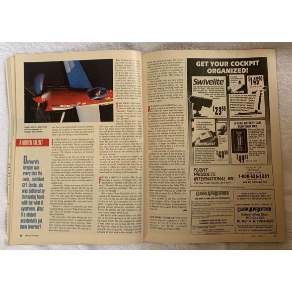 Private Pilot Aviation Magazine May 1994 Flight Aircraft Omega Aerobatics Flying - Picture 7 of 8